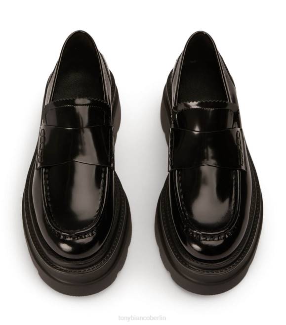 Slipper mit Absatz| de Tony Bianco Frauen Freizeitschuhe von Zomp Schwarz hochglänzend 4624363